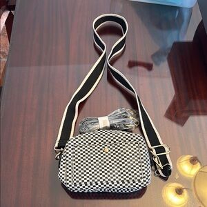 Altar’d State Checkered Black and White Women's Bag